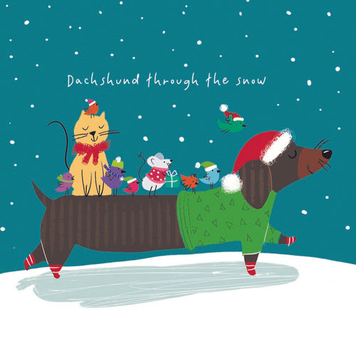 MPS Society festive cards - Dachshund Through the Snow